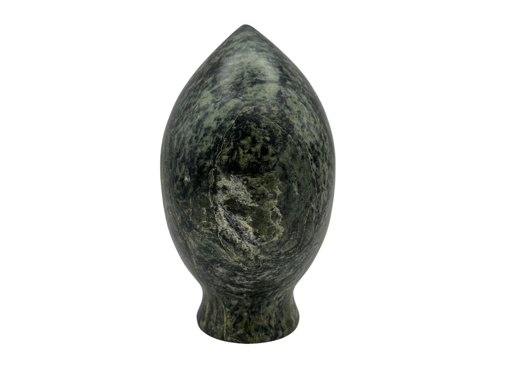 Green Serpentine Vase (with stand)