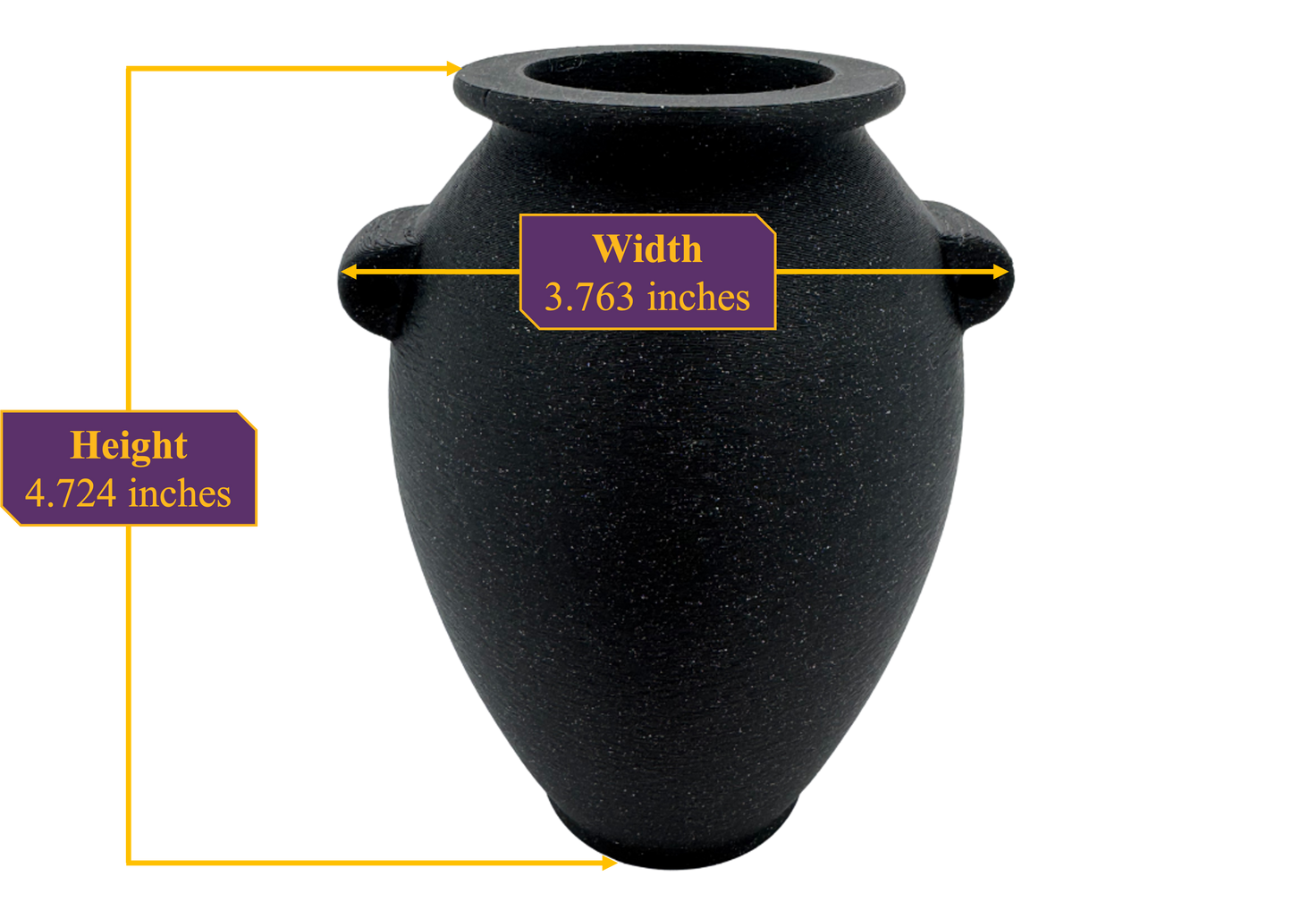 Dark Dolerite Vase (Precision)
