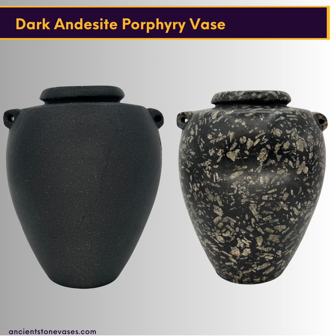 Dark Andesite Porphyry Vase