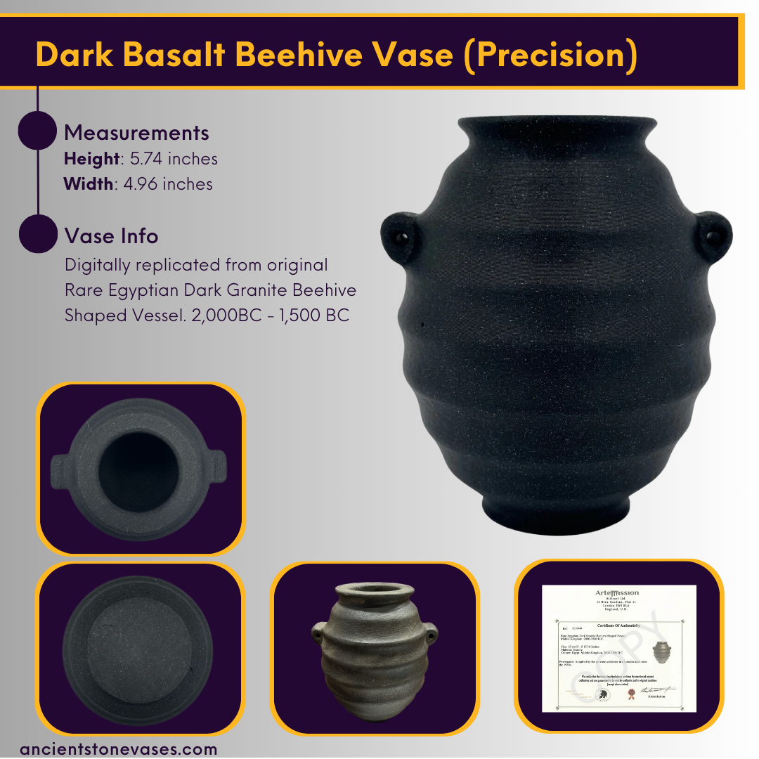 Dark Basalt Beehive Vase (Precision/Consistent w/Machining)