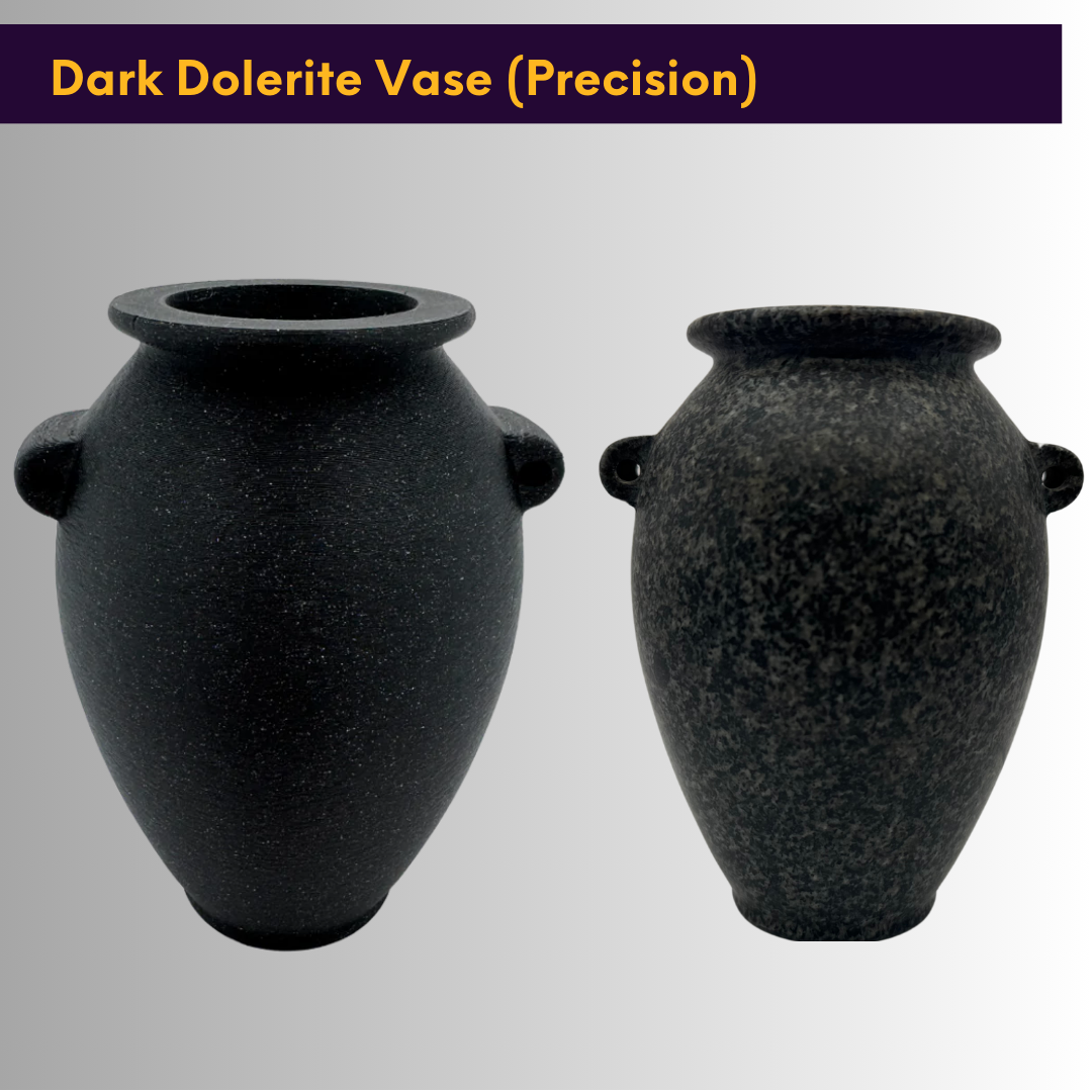 Dark Dolerite Vase (Precision/Consistent w/Machining)