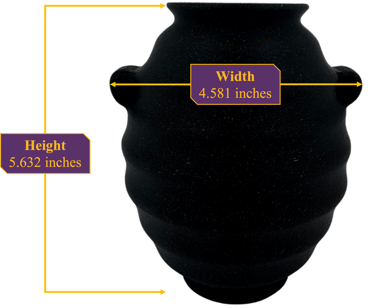 Dark Basalt Beehive Vase (Precision)
