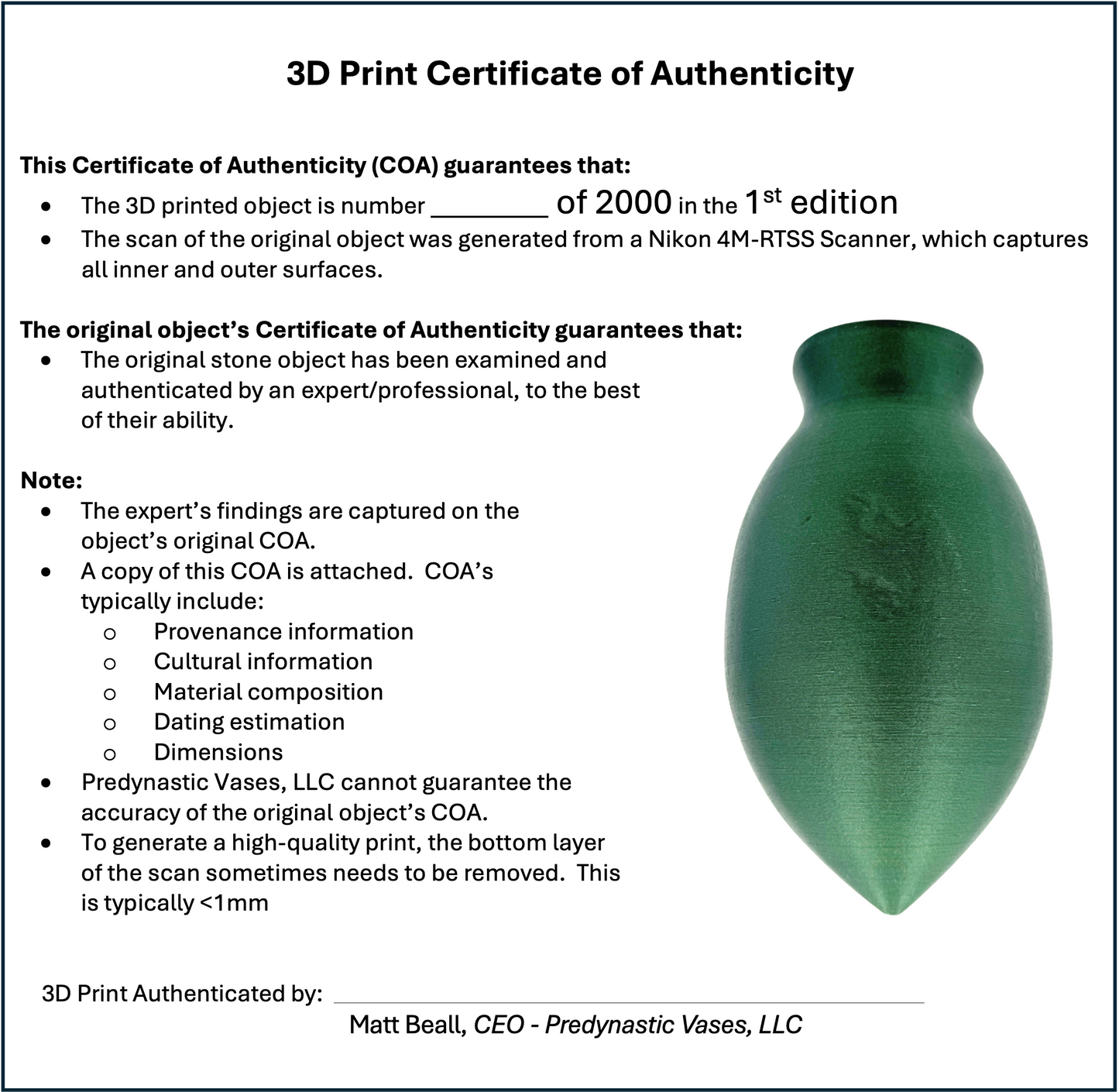Green Serpentine Vase (with stand)