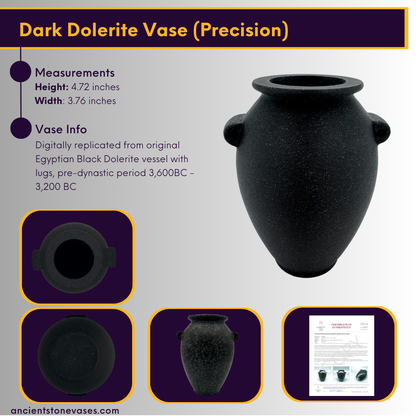 Dark Dolerite Vase (Precision/Consistent w/Machining)