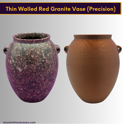 Thin Walled Red Granite Vase (Precision)