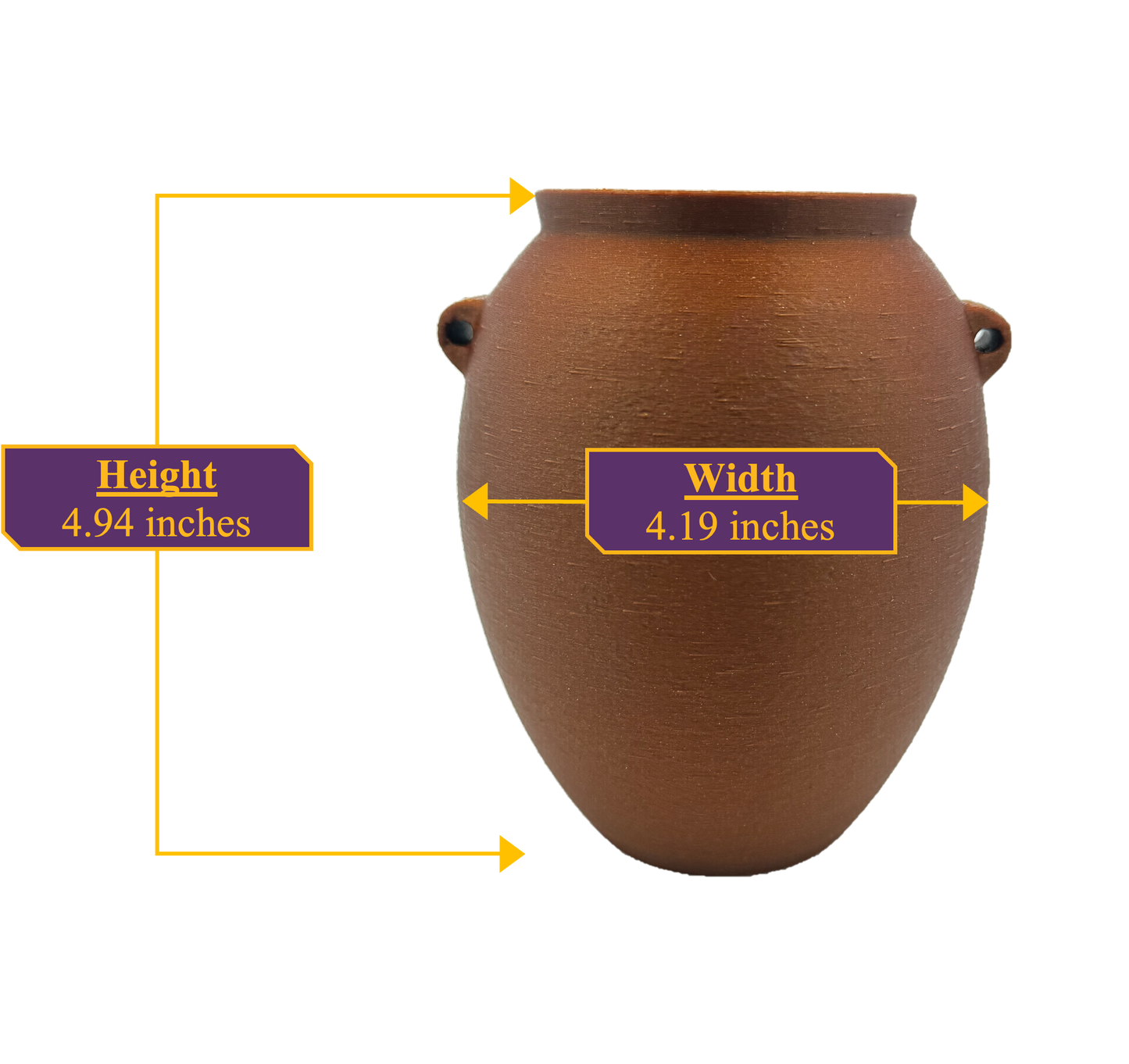 Thin Walled Red Granite Vase (Precision)