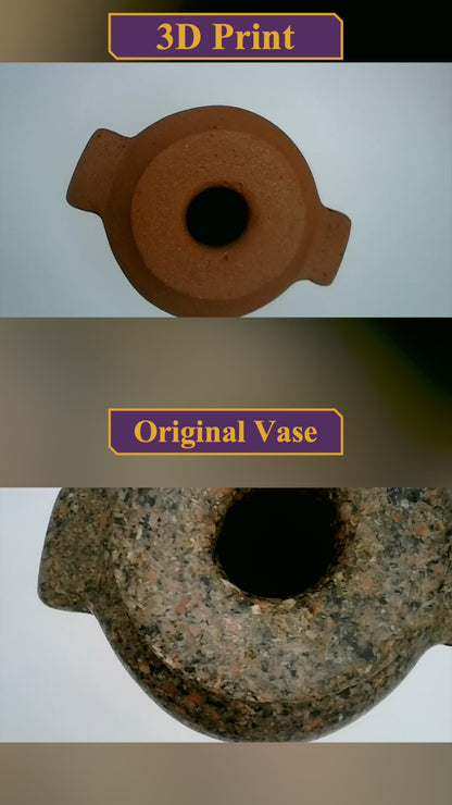 Egyptian Mottled Granite Vase