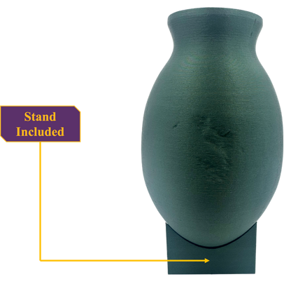 Green Serpentine Vase (with stand)